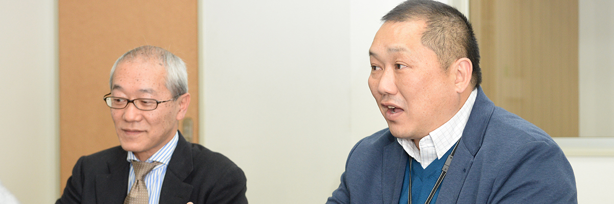 ボアスコンプラス様との面談をした丸地・稲吉